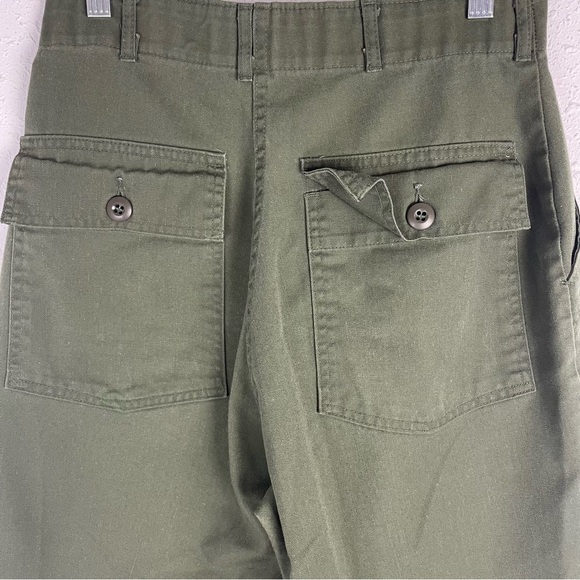 Vintage USA Military Trousers Green Utility Army Pants - Picture 8 of 8